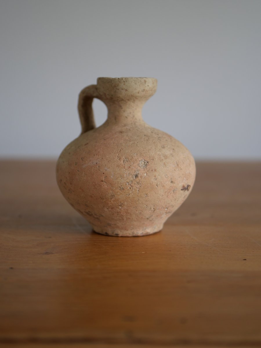Small Gallo-roman Terracotta Jug – 2nd–3rd Century Ad. Archaeology, Gaul -photo-4