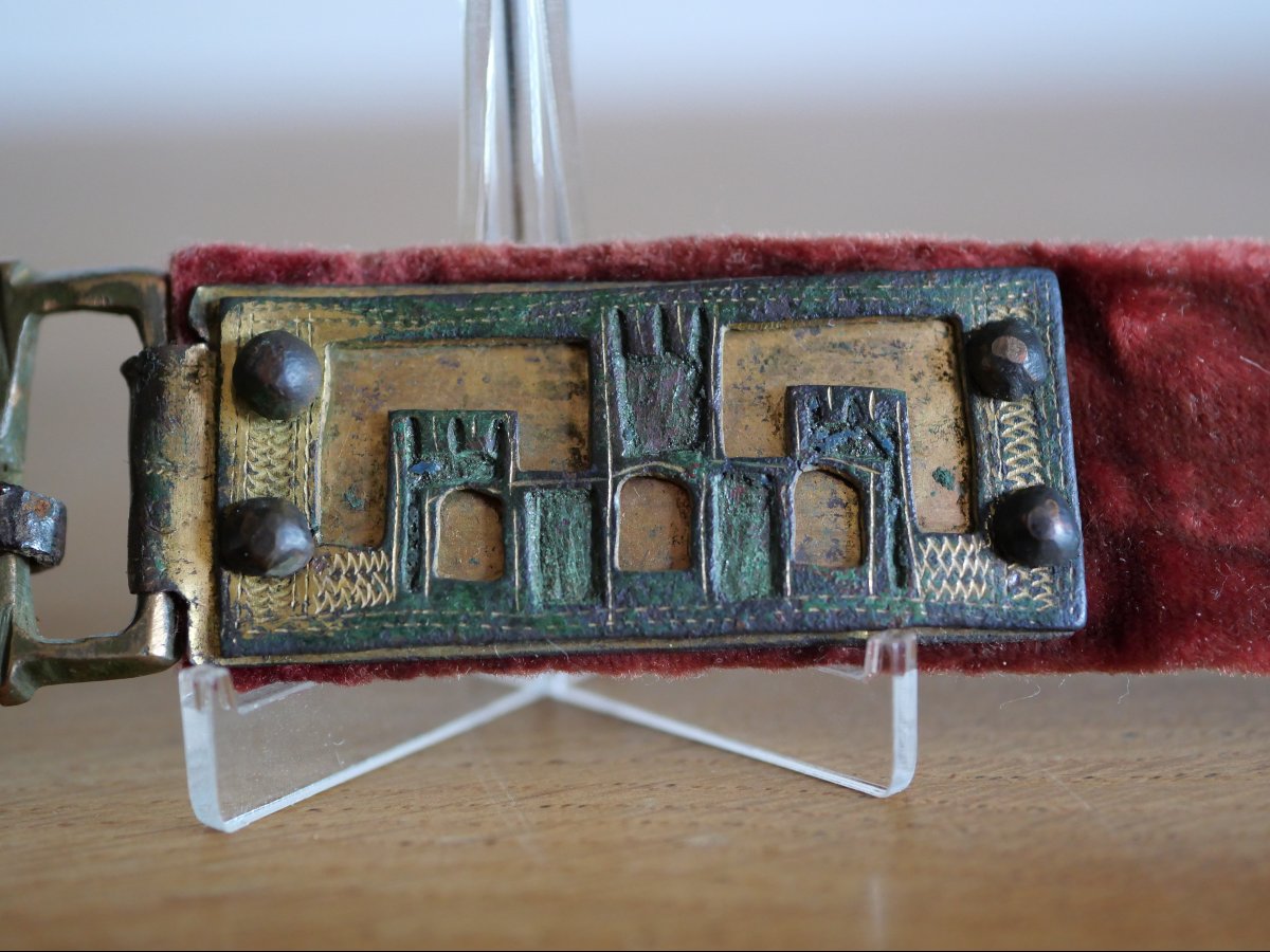 13th-century Medieval Belt, Castle Motif, Middle Ages, Gothic, High Middle Ages-photo-2