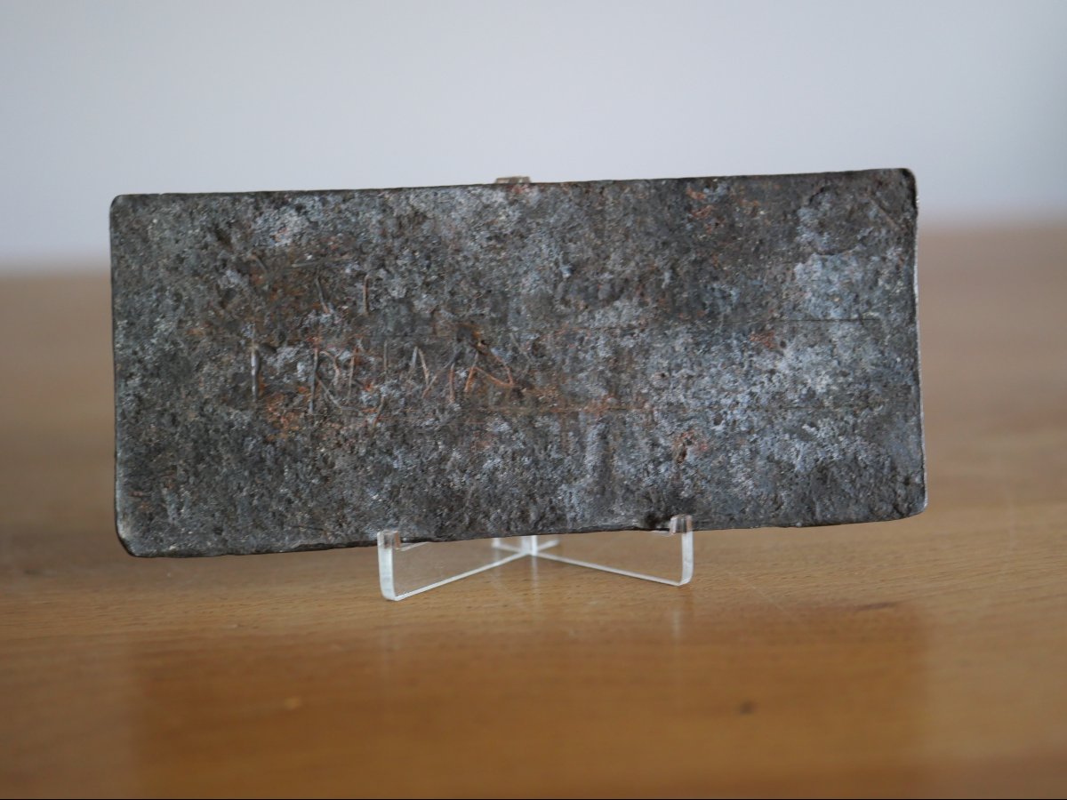 Medieval Lead Reliquary Plaque – 15th Century – Saint Beatrice & Saint Paul The Hermit-photo-3