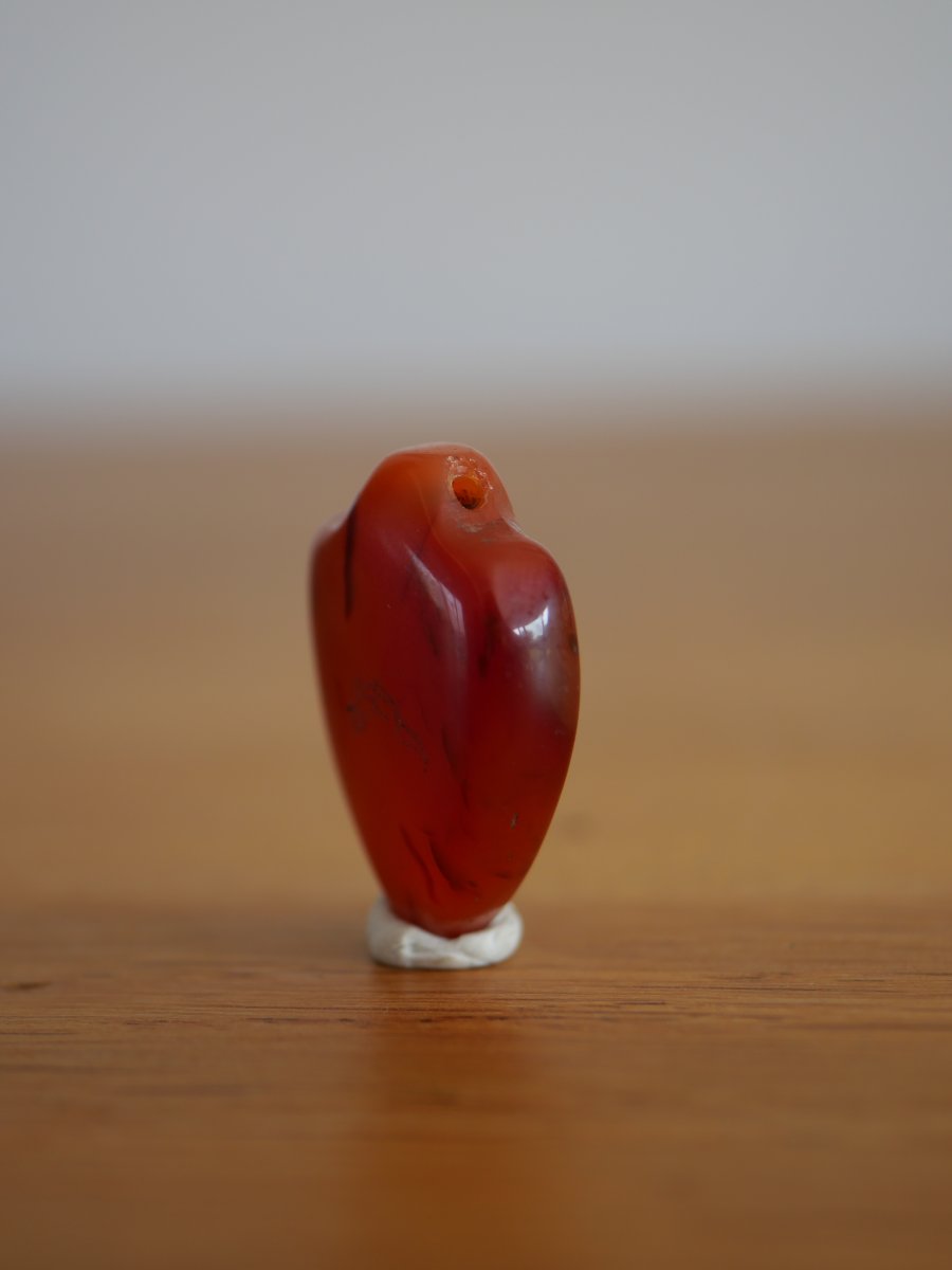 Egyptian Carnelian Amulet – Stylized Heart – New Kingdom Or 26th Dynasty, Egyptology -photo-3