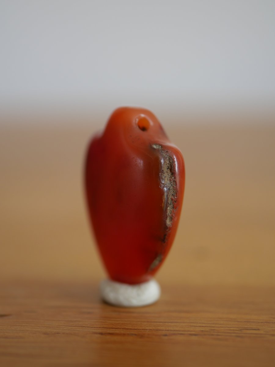Egyptian Carnelian Amulet – Stylized Heart – New Kingdom Or 26th Dynasty, Egyptology -photo-4
