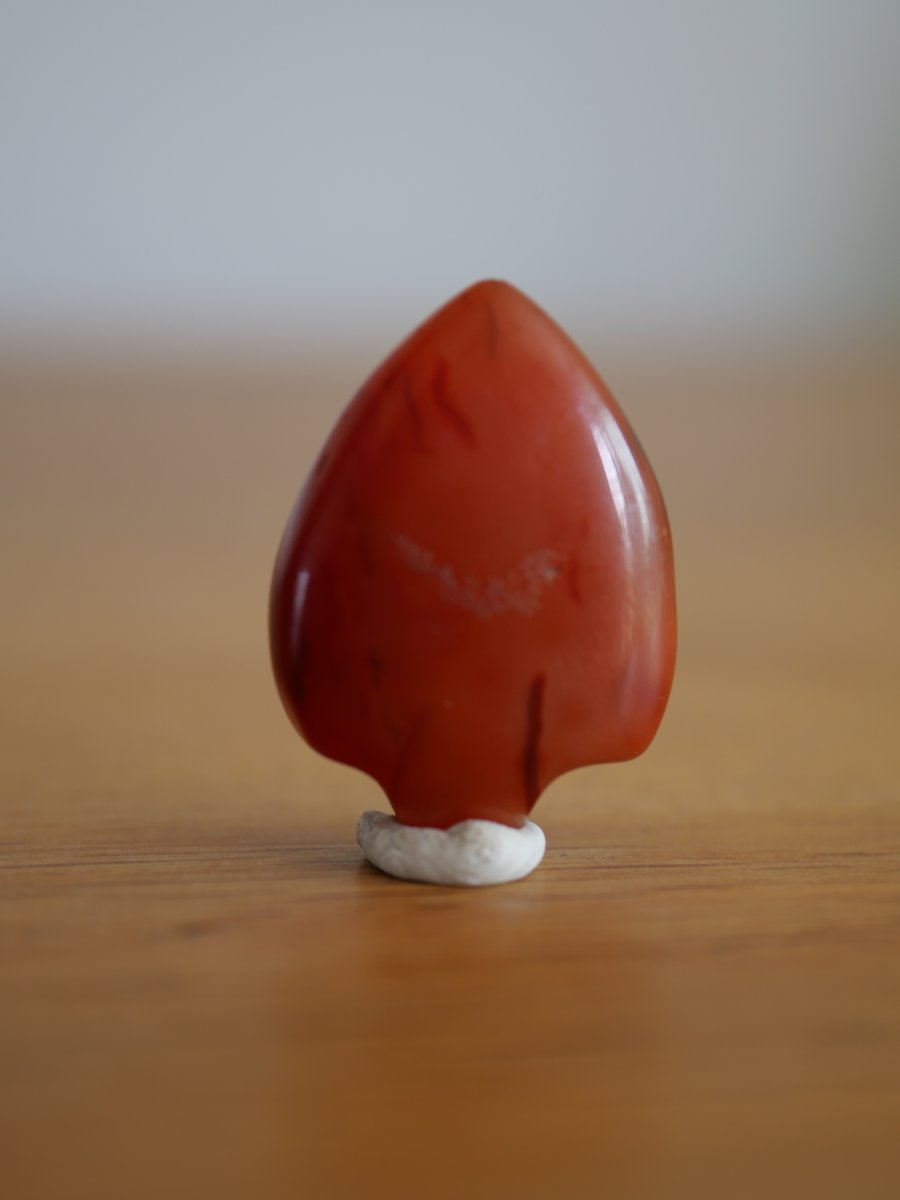 Egyptian Carnelian Amulet – Stylized Heart – New Kingdom Or 26th Dynasty, Egyptology -photo-1
