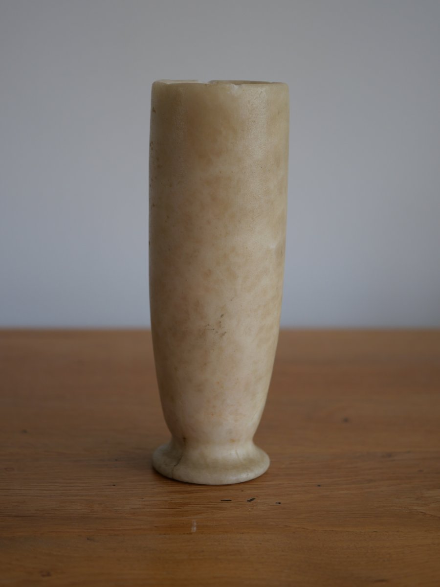Egyptian Alabaster Funerary Vase, Middle Kingdom (2033–1786 B.c.). Egyptian Archaeology-photo-3