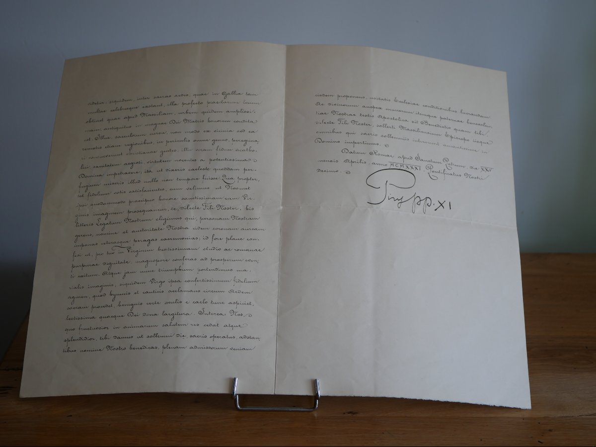 Letter From Pope Pius XI – Canonical Coronation Of Our Lady Of The Guard – Marseille, 1931, Vatican-photo-3