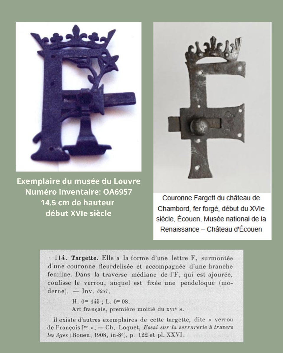 Royal Window Latch With A Crowned "f" – Francis I – Château De Chambord – Circa 1500–1515 – 16th Century-photo-4