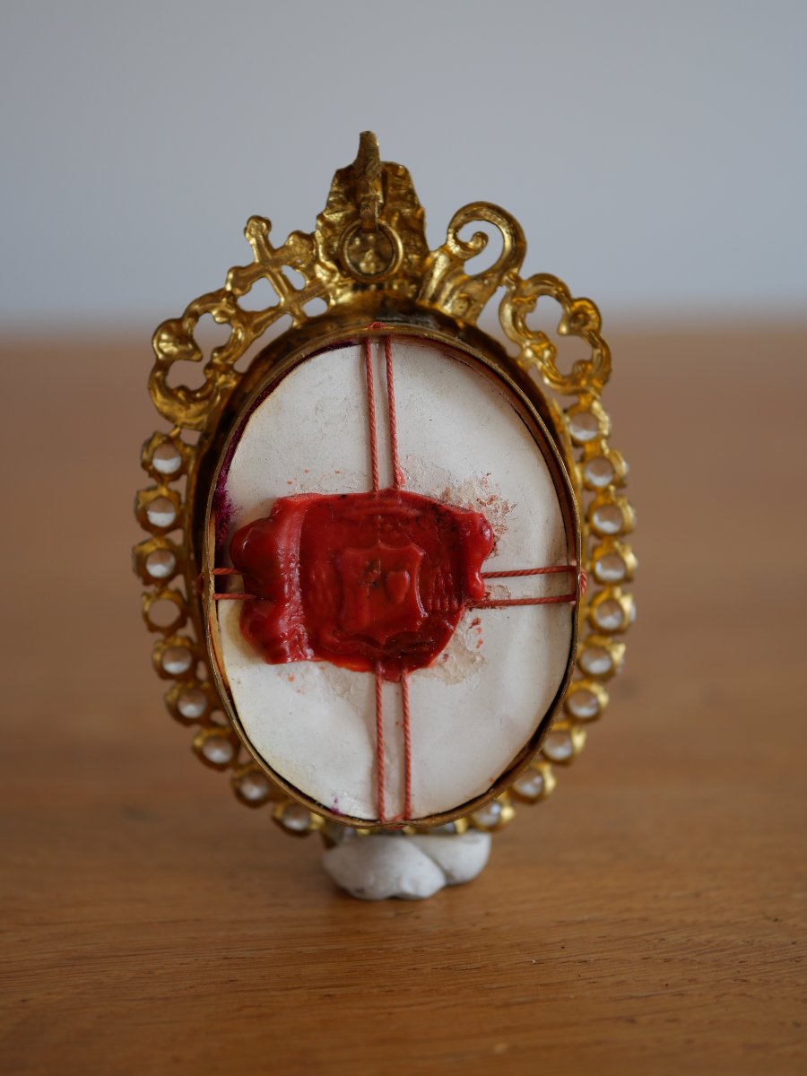 Reliquary Of Saint Armel – Seal Of Cardinal Logue – 19th Century, Ploërmel, Morbihan, Brittany-photo-3