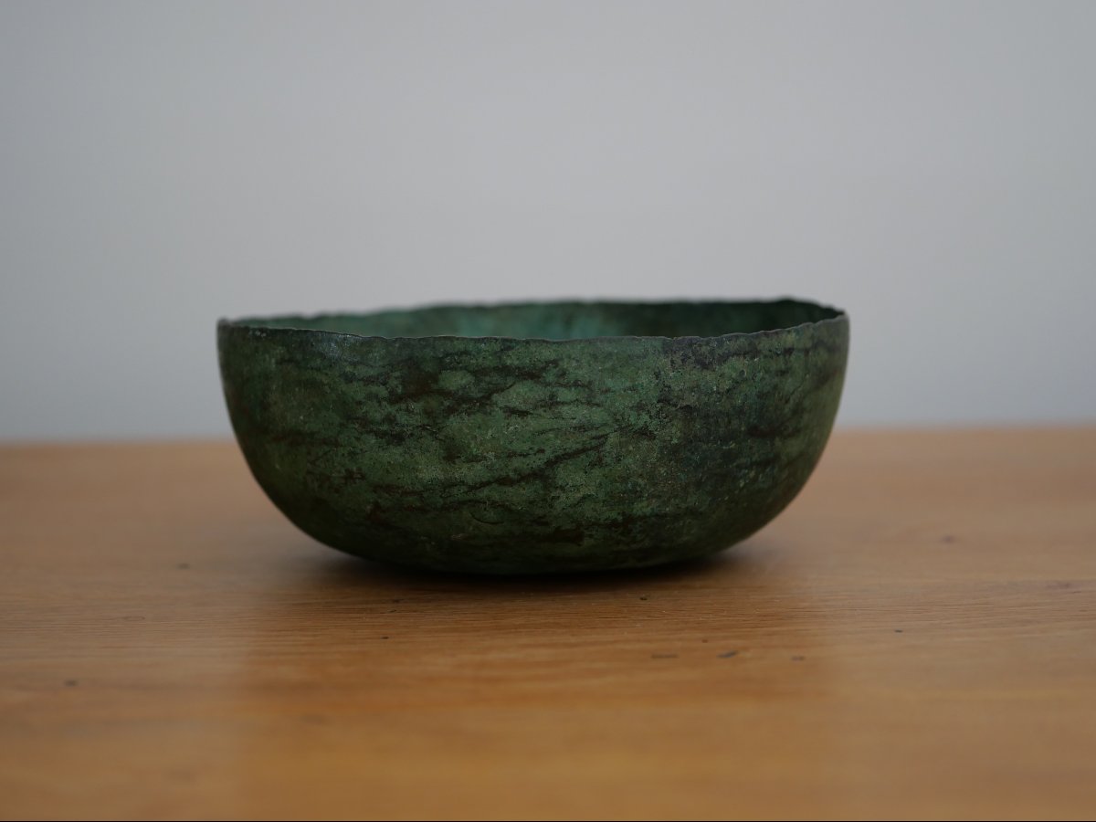 Hammered Bronze Cup From The Sassanid Period, 3rd–7th Century – Archaeology, Iran, Mesopotamia -photo-3