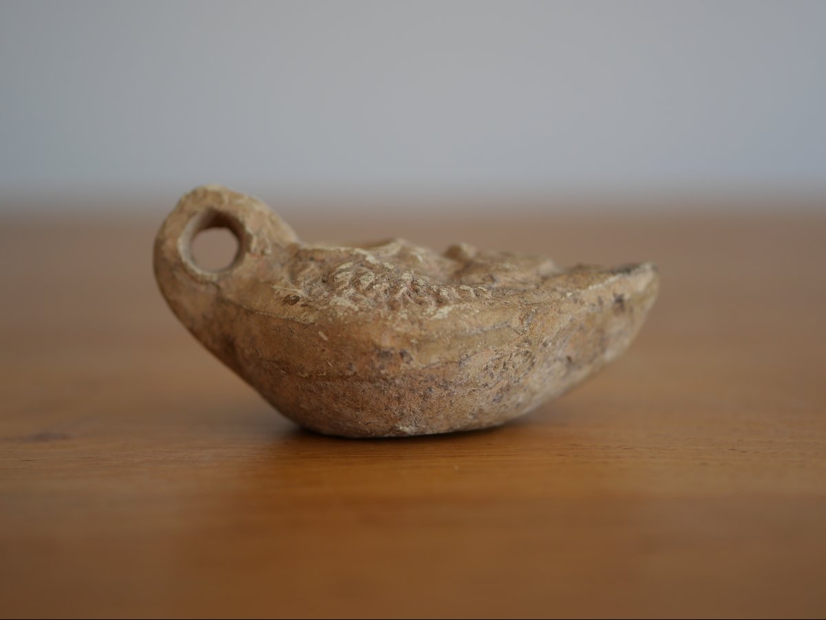 Miniature Roman Oil Lamp (1st Century A.d.) – Numidian Head, Foulcault Collection-photo-2