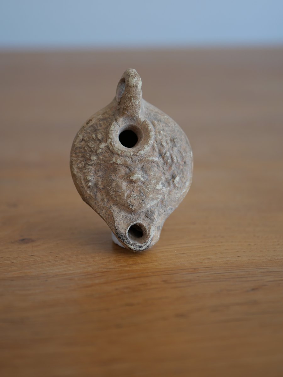 Miniature Roman Oil Lamp (1st Century A.d.) – Numidian Head, Foulcault Collection-photo-4