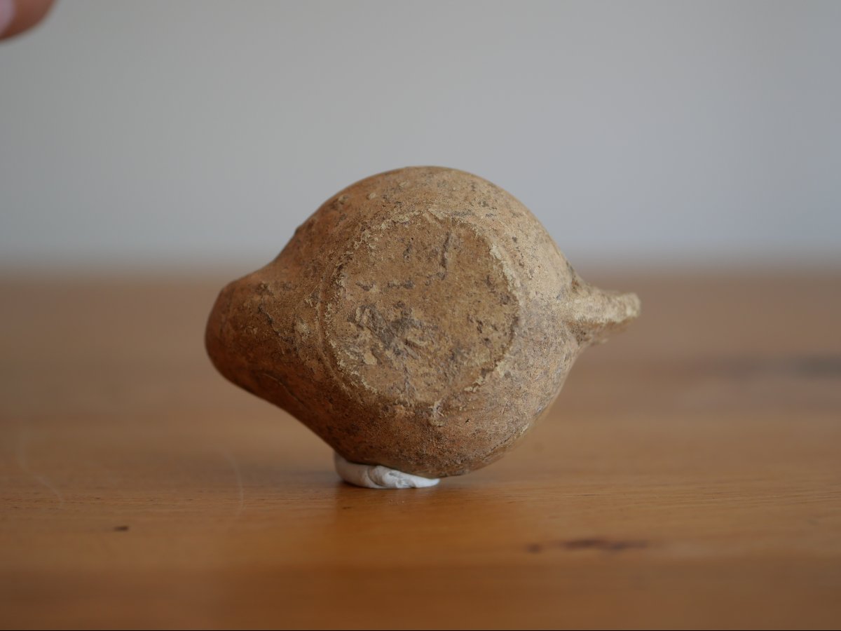 Miniature Roman Oil Lamp (1st Century A.d.) – Numidian Head, Foulcault Collection-photo-1