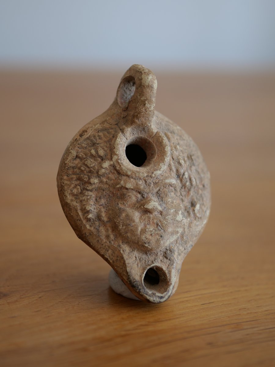Miniature Roman Oil Lamp (1st Century A.d.) – Numidian Head, Foulcault Collection