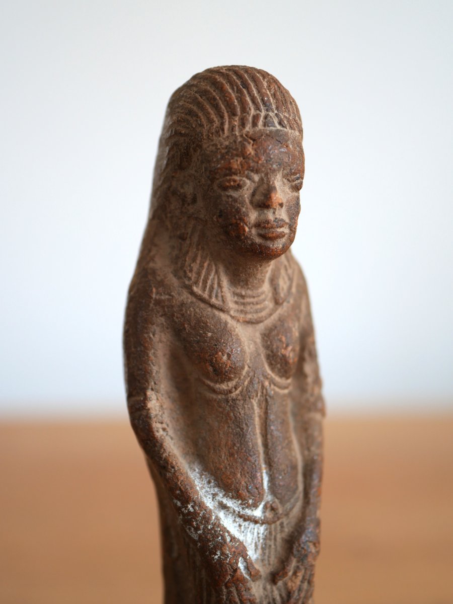 Egyptian Ushabti From The Roman Period, Female Figure In Terracotta, 1st Century A.d. -photo-2