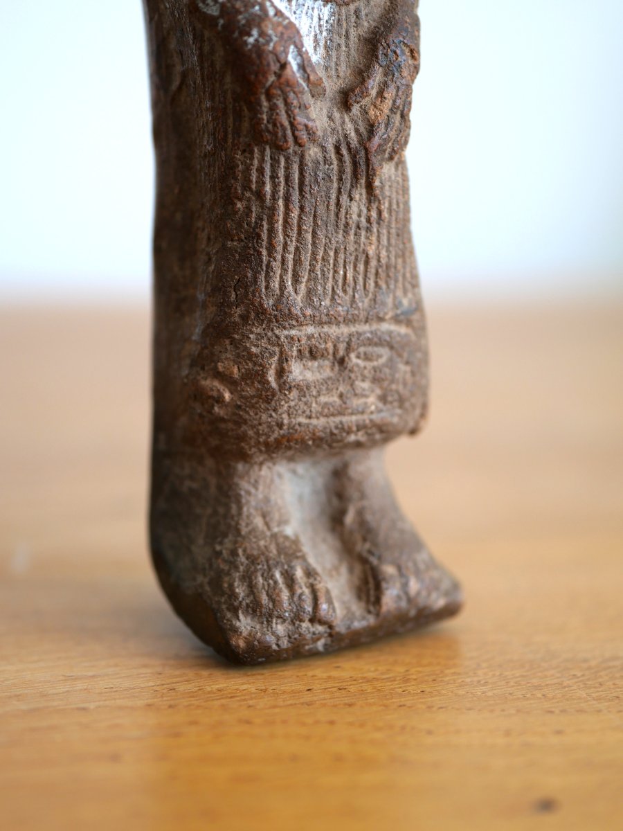 Egyptian Ushabti From The Roman Period, Female Figure In Terracotta, 1st Century A.d. -photo-3