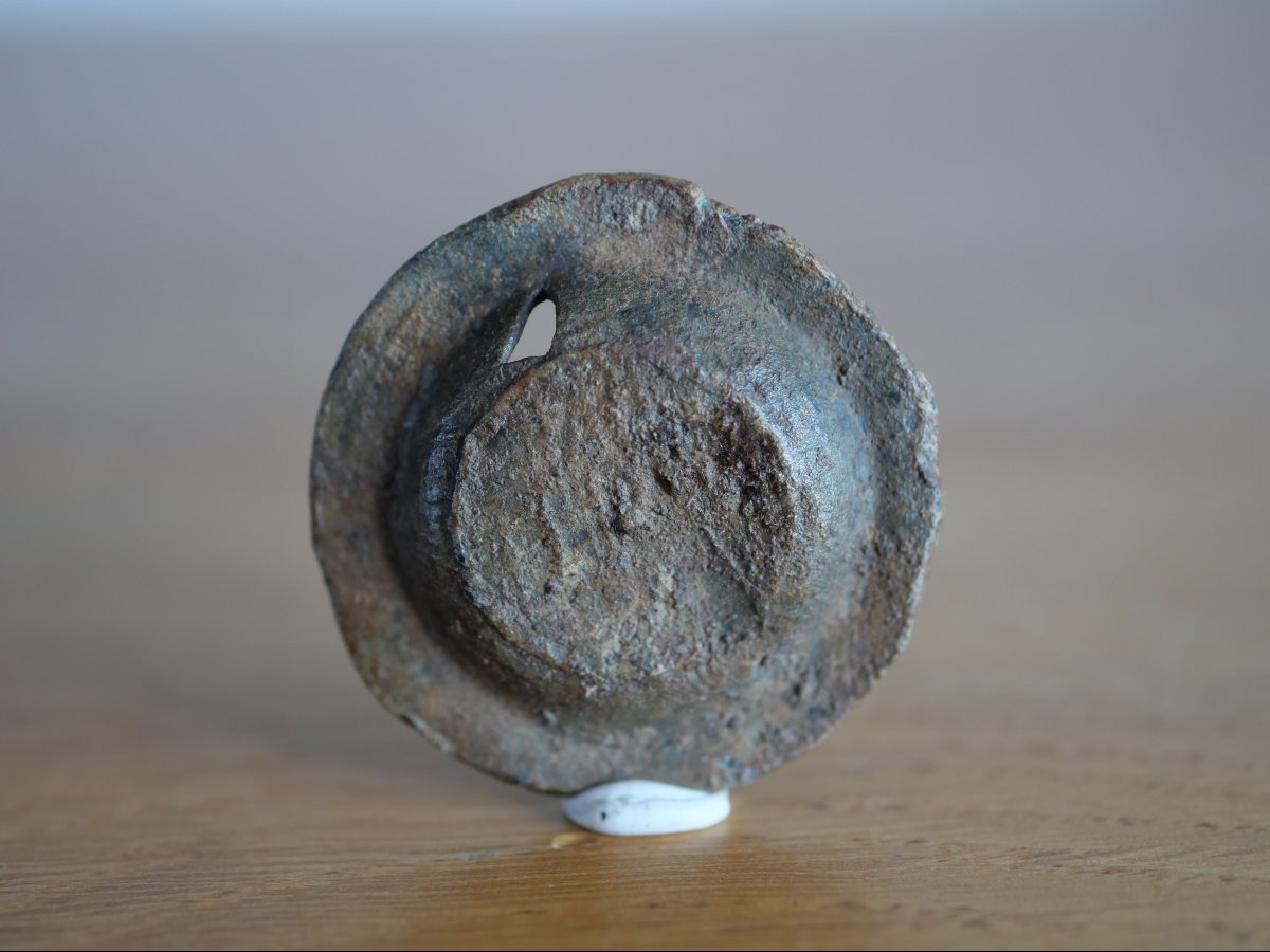 Medieval Pewter Dinner Plate — Bruges, 14th–15th Century — Archaeology, Shop Sign-photo-4