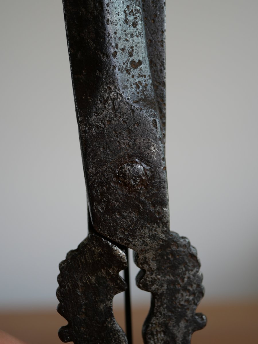 Pair Of Iron Parchment Scissors — Spain, Toledo, Late 16th / Early 17th Century, High Period-photo-3