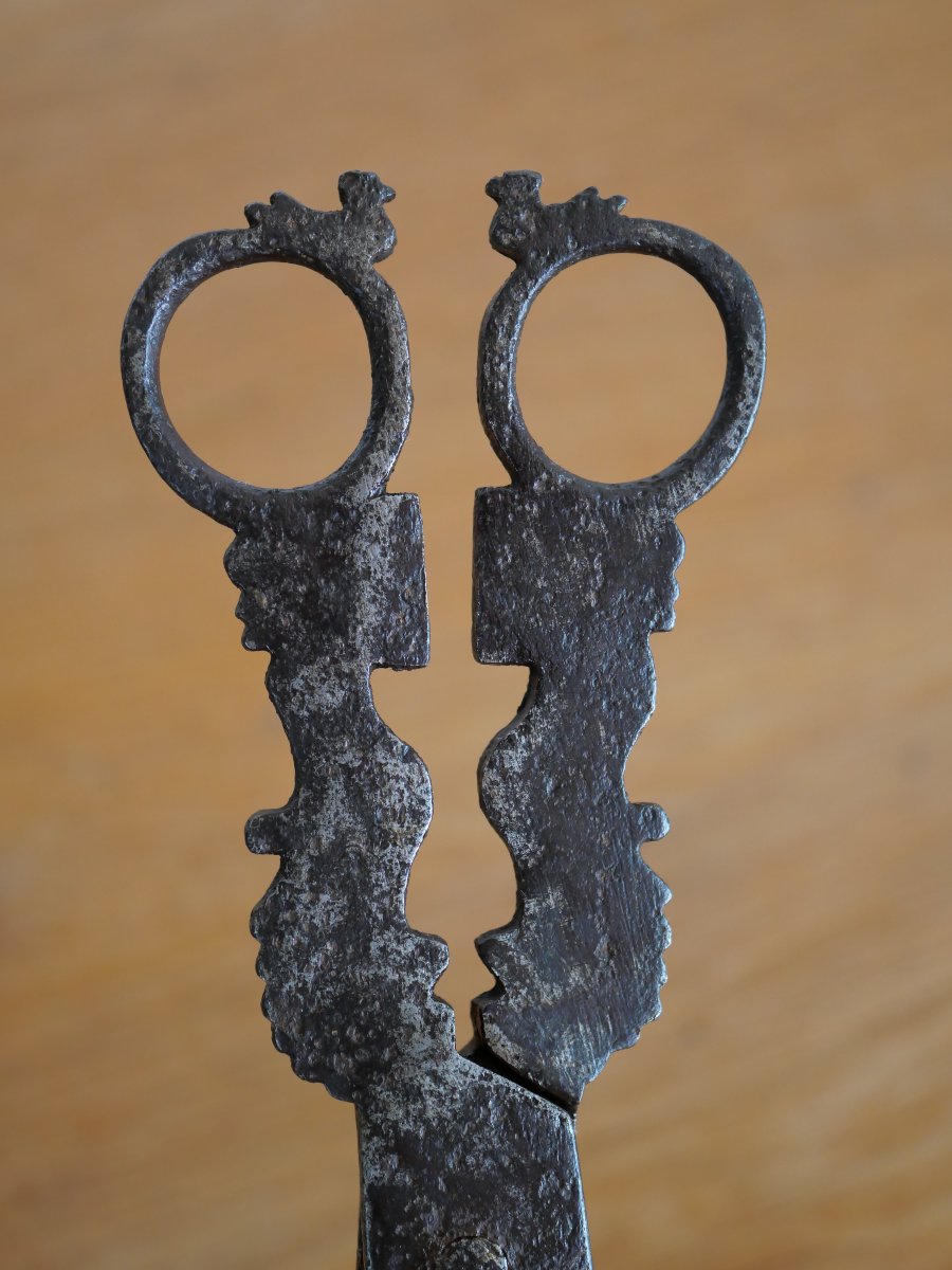 Pair Of Iron Parchment Scissors — Spain, Toledo, Late 16th / Early 17th Century, High Period-photo-4