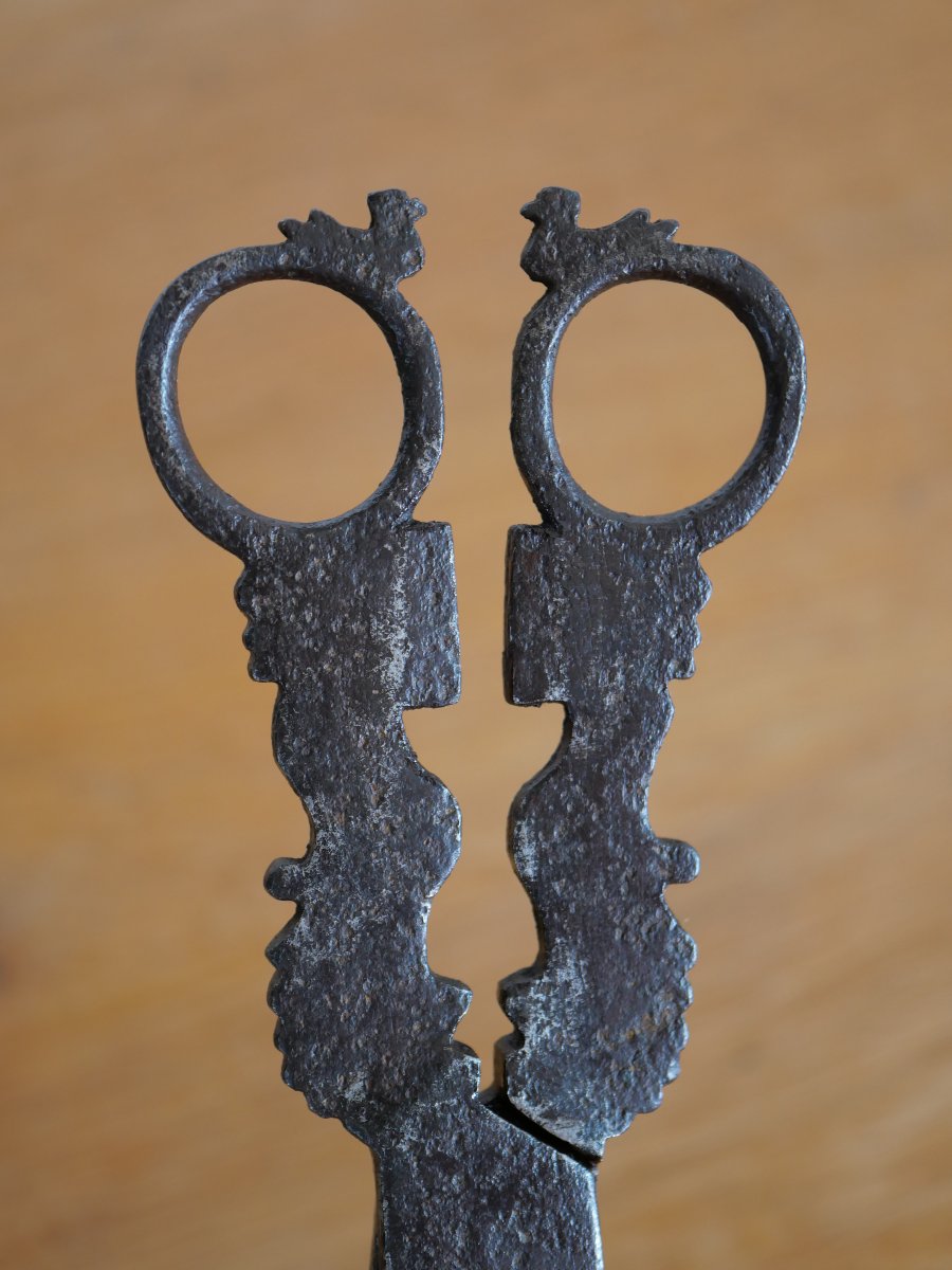 Pair Of Iron Parchment Scissors — Spain, Toledo, Late 16th / Early 17th Century, High Period-photo-1