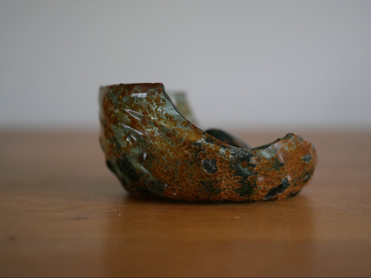 Fragment Of A Maigelein Goblet Made Of Molded Glass — Germany, Late 15th Century, Gothic-photo-2