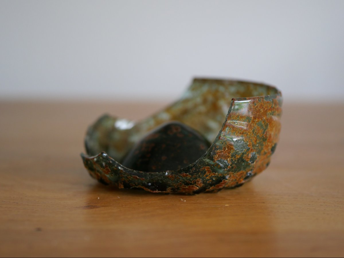 Fragment Of A Maigelein Goblet Made Of Molded Glass — Germany, Late 15th Century, Gothic-photo-4