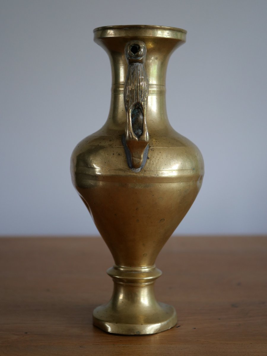 Gothic Bronze Ewer With A Zoomorphic Spout, Germany Or Flanders, Ca. 1450–1500, Medieval-photo-2