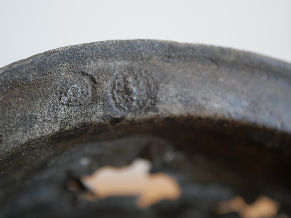 Medieval Pewter Bowl, Netherlands, 15th Century, Hallmarks, Gothic Medieval Tableware-photo-4