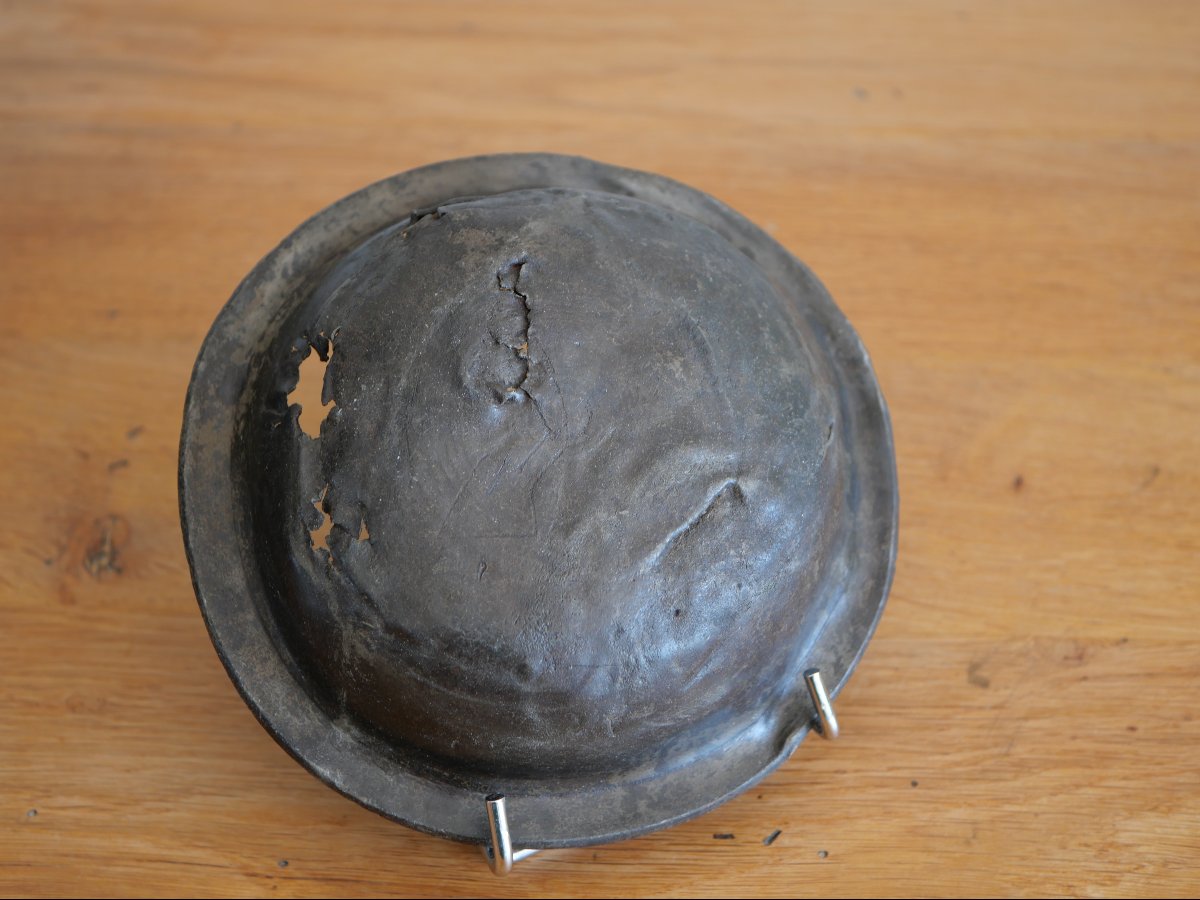 Medieval Pewter Bowl, Netherlands, 15th Century, Hallmarks, Gothic Medieval Tableware-photo-1