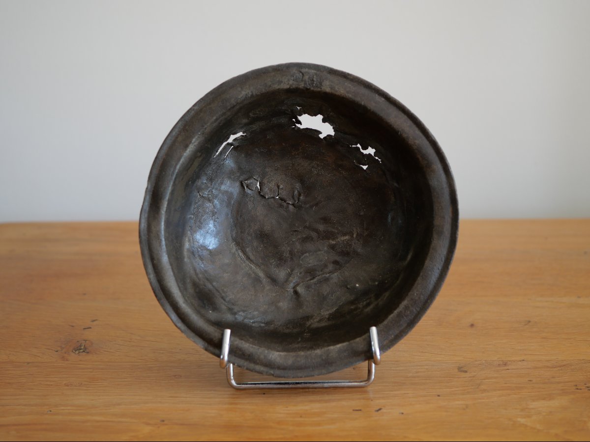 Medieval Pewter Bowl, Netherlands, 15th Century, Hallmarks, Gothic Medieval Tableware