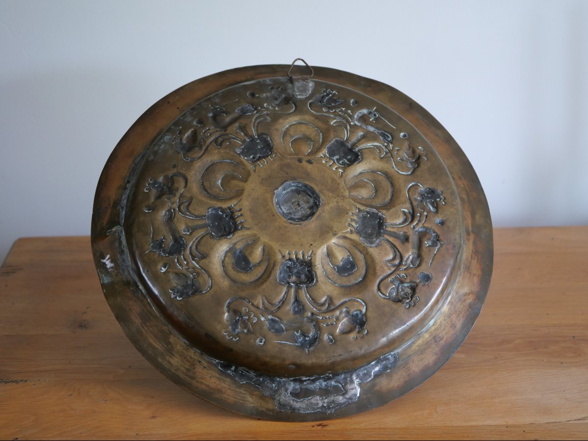 Grand plat à offrande gothique aux licornes, milieu du XVe siècle - Gothique médiéval Moyen Age-photo-3