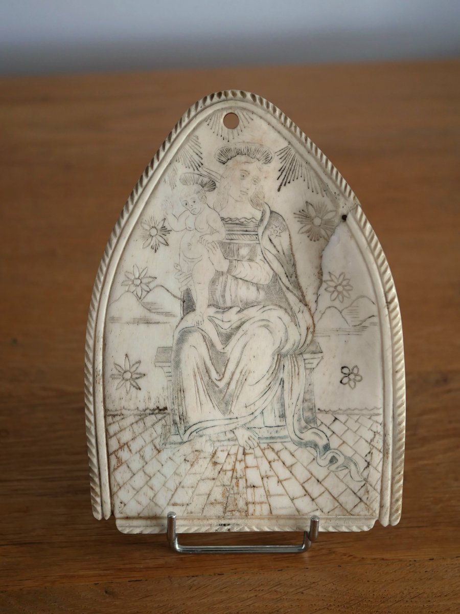 "kiss Of Peace" In Bone, Madonna And Child — Italy, Probably Venice, C. 1500 — Renaissance-photo-2