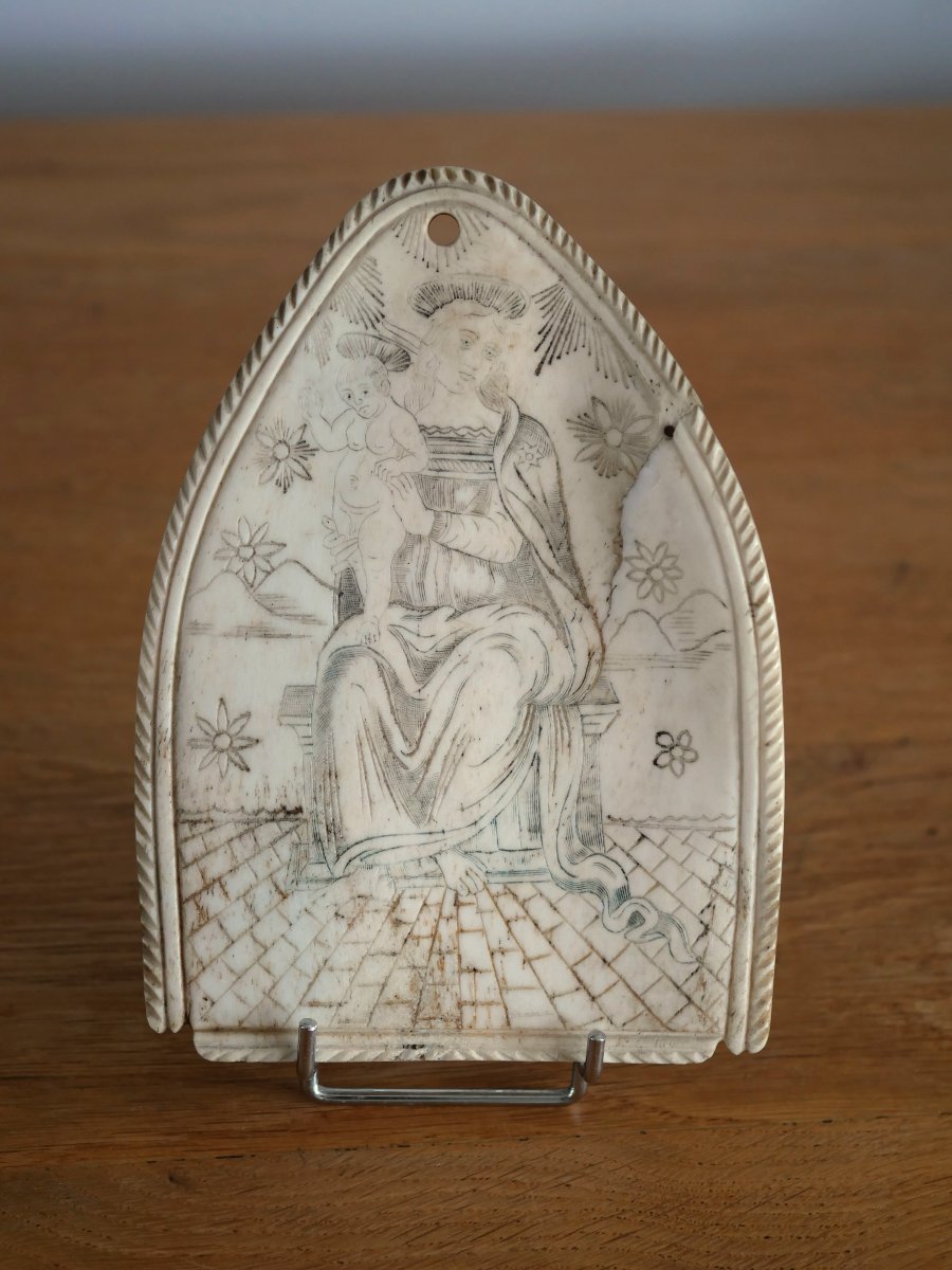 "kiss Of Peace" In Bone, Madonna And Child — Italy, Probably Venice, C. 1500 — Renaissance