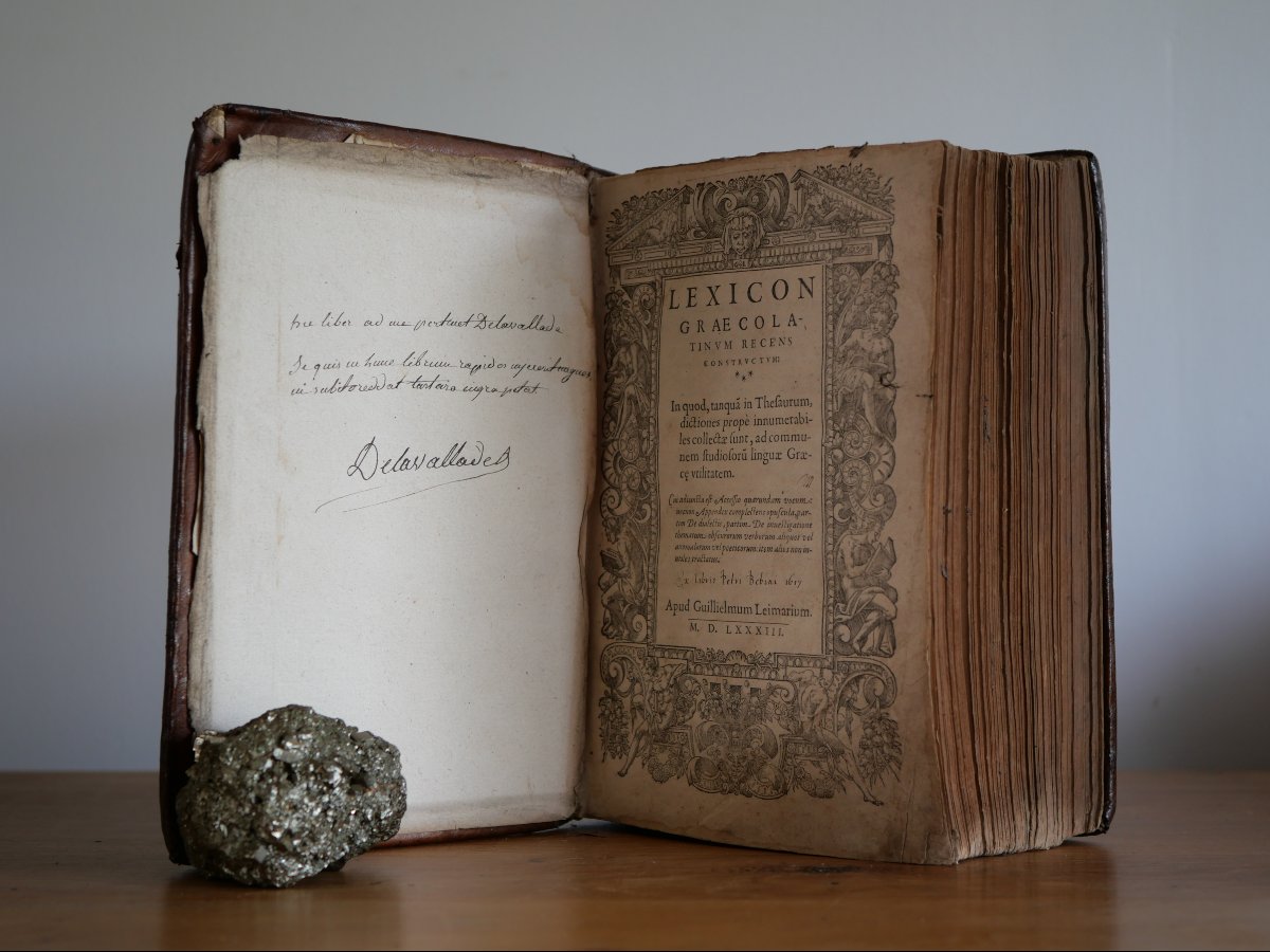 Dictionnaire grec latin -Lexicon Graecolatinum- XVIe siècle, édition de 1583, Joannes Scapula-photo-2