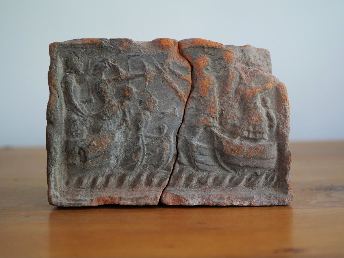 16th-century Fireplace Brick – Battle Of Lepanto, 1571 – Antwerp, Netherlands, Renaissance