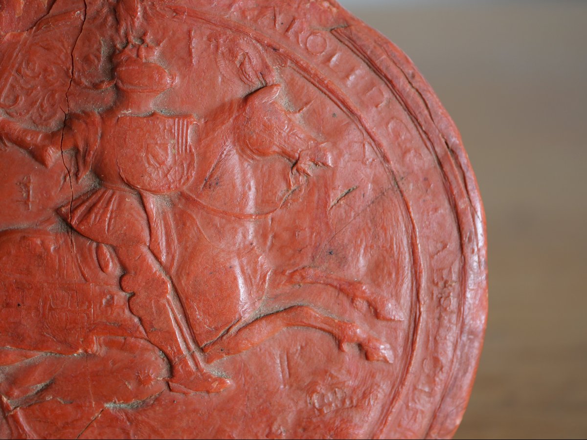Large Wax Seal Of Charles III, Duke Of Lorraine (1545–1608), 16th Century, High Renaissance-photo-3