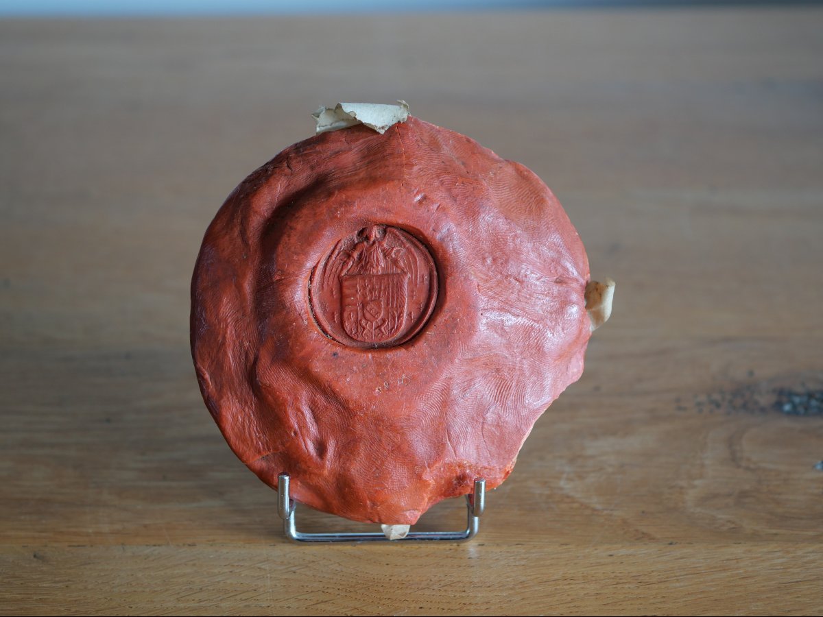 Large Wax Seal Of Charles III, Duke Of Lorraine (1545–1608), 16th Century, High Renaissance-photo-1