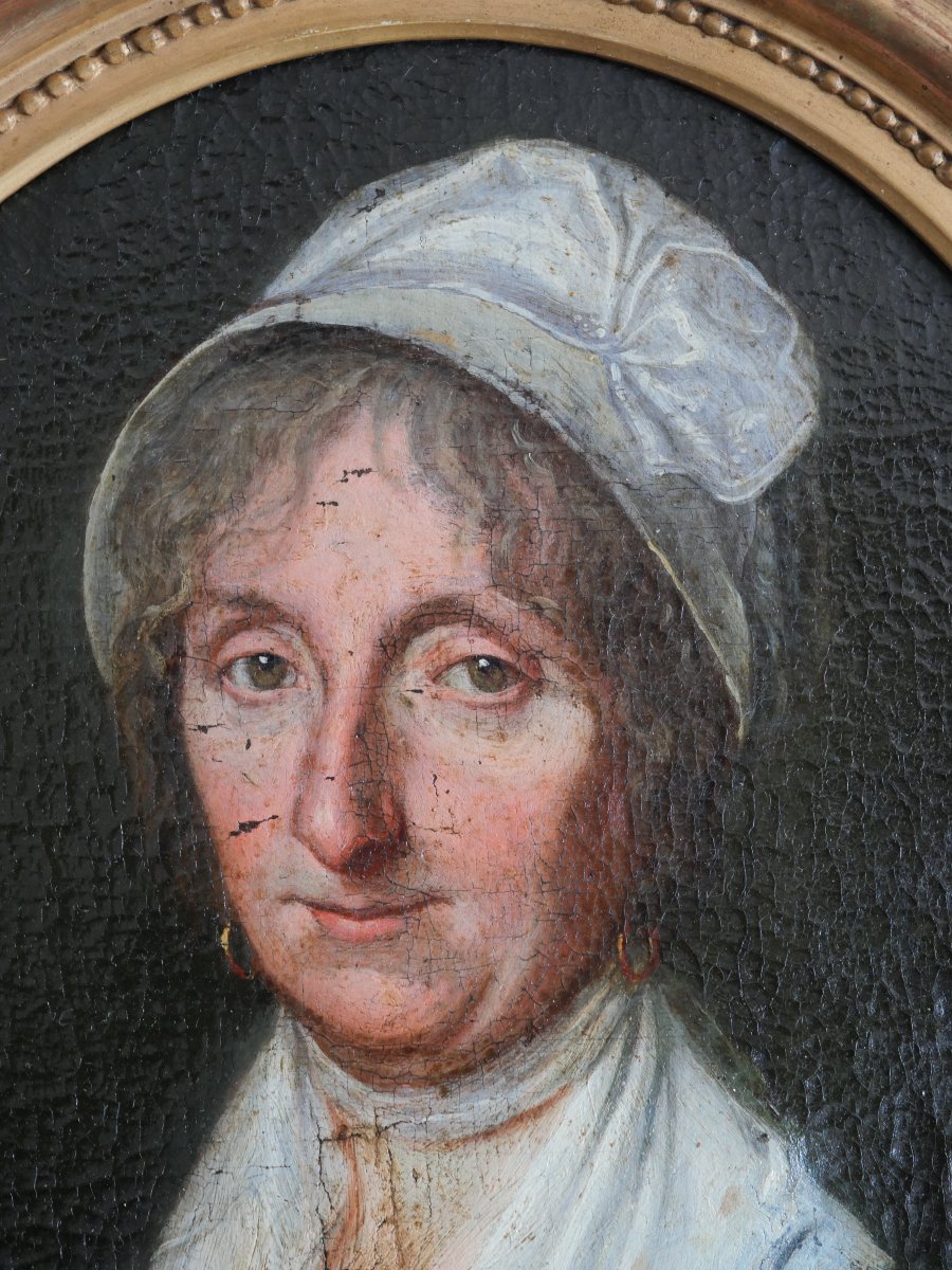 Portrait Of Marie Ursule Hubertine De Raick, A Member Of The Liège Aristocracy, Late 18th Century-photo-2