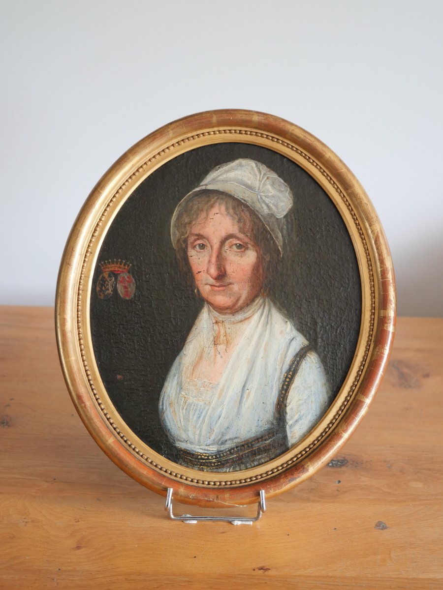 Portrait Of Marie Ursule Hubertine De Raick, A Member Of The Liège Aristocracy, Late 18th Century