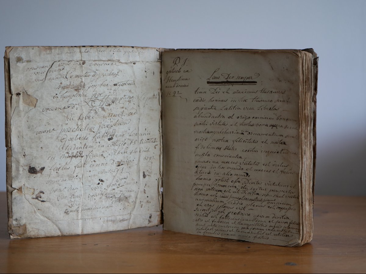 Cahier d’étudiant, 1792 – Collège de Louvain, ayant appartenu à P-J Goetseels (1777-1858)-photo-1
