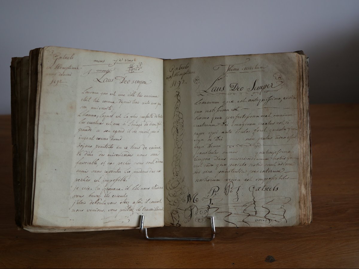 Cahier d’étudiant, 1792 – Collège de Louvain, ayant appartenu à P-J Goetseels (1777-1858)-photo-3