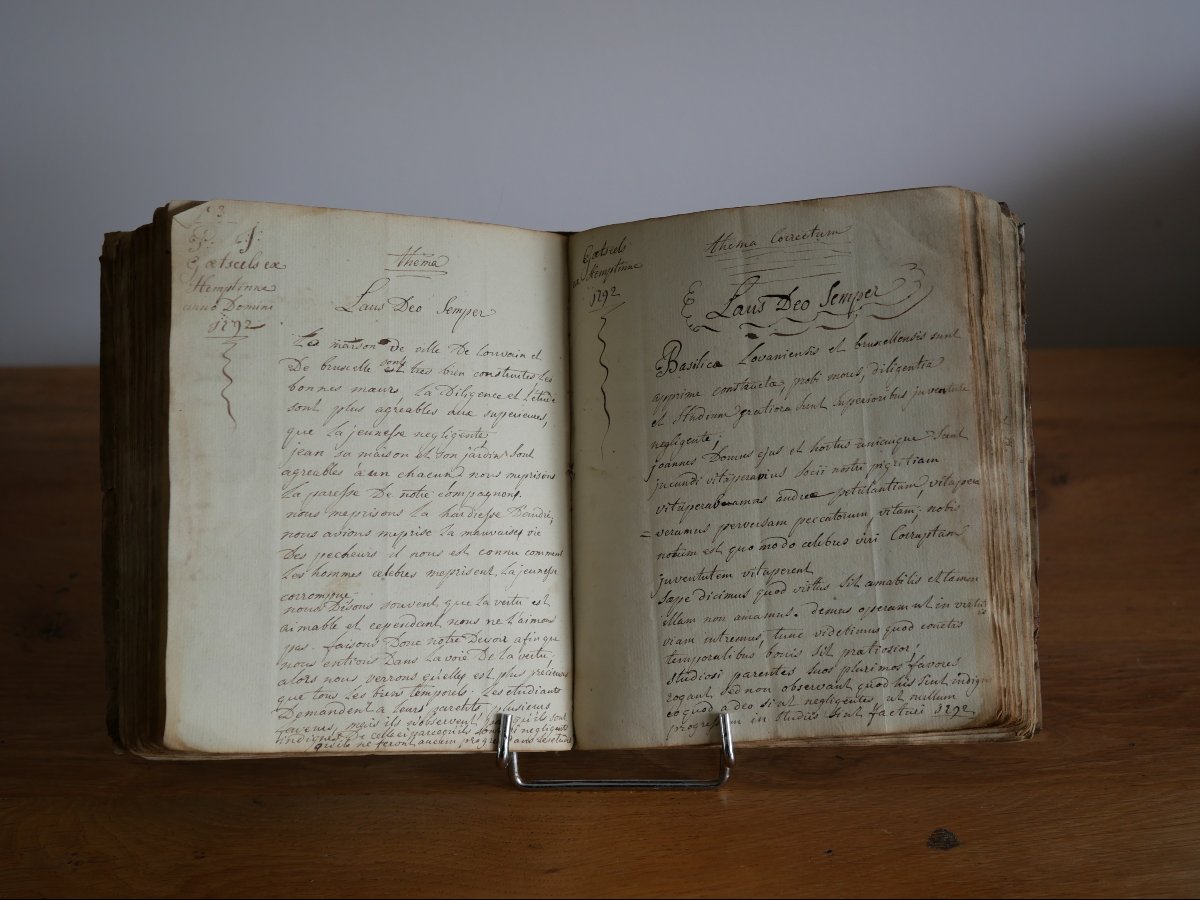 Cahier d’étudiant, 1792 – Collège de Louvain, ayant appartenu à P-J Goetseels (1777-1858)-photo-6