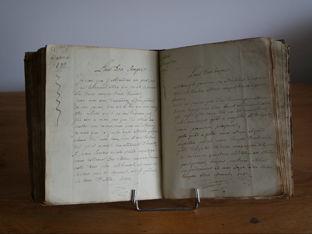 Cahier d’étudiant, 1792 – Collège de Louvain, ayant appartenu à P-J Goetseels (1777-1858)-photo-7
