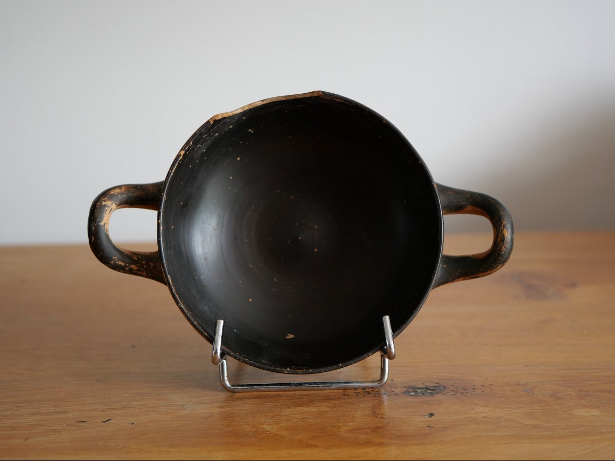 Kylix attique avec inscription grecque gravée ΦΙΛΩΝΟΣ , Ve–IVe siècle av. J.-C. Archéologie-photo-3