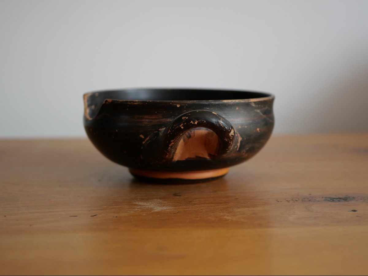 Kylix attique avec inscription grecque gravée ΦΙΛΩΝΟΣ , Ve–IVe siècle av. J.-C. Archéologie-photo-3