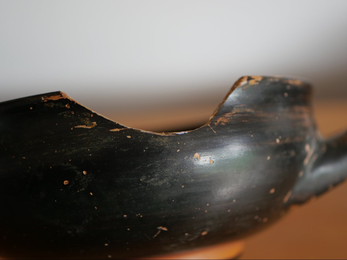 Kylix attique avec inscription grecque gravée ΦΙΛΩΝΟΣ , Ve–IVe siècle av. J.-C. Archéologie-photo-6