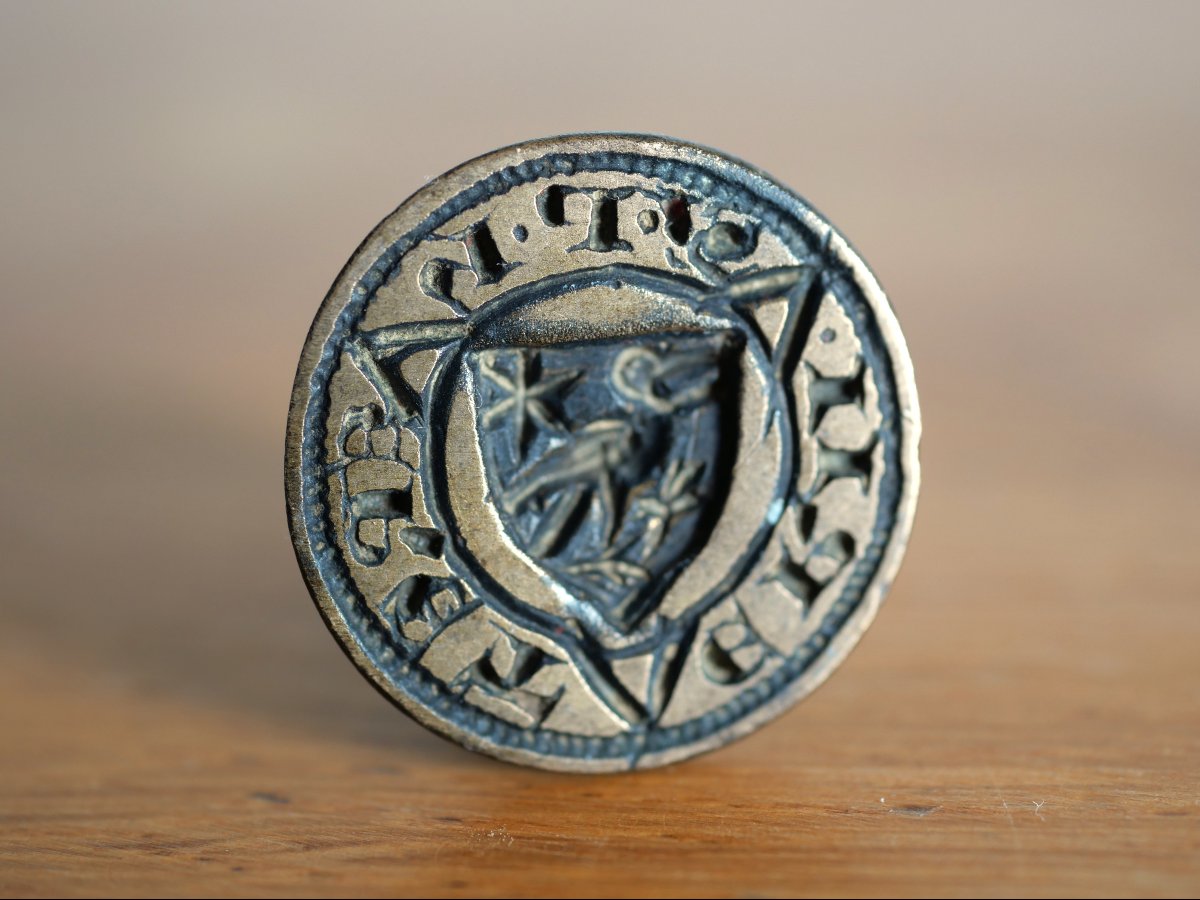 Matrice de sceau du XVe siècle – Ancienne collection Adrien P. de Longpérier, Louvre, médiéval-photo-2
