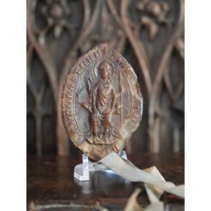 Sceau épiscopal en cire – Henri III de Stahleck, évêque de Strasbourg (†1260) – XIIIe siècle