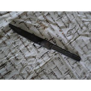 Medieval Pewter Dinette With Knife - 15th Century, Medieval Sign, Gothic