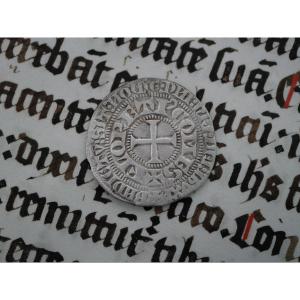 Silver Gros Tournois Of Florent V Of Holland (1256-1296) - Dordrecht Workshop - 13th Century