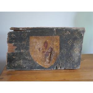 Medieval Closoir Painted With Fleur-de-lis Coat Of Arms - Southern France, 14th-15th Century