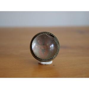 Reliquaire cabochon de la Vraie Croix du Christ – Diocèse de Bruges – Belgique, sceau éveque