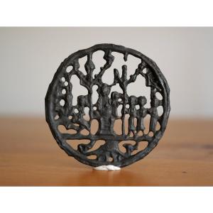 Enseigne de pèlerinage Cologne – Vierge à l’Enfant et Rois Mages – XIVe-XVe siècle, médiéval 
